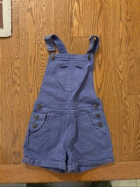 Mini Boden Purple Heart Shortall Overalls